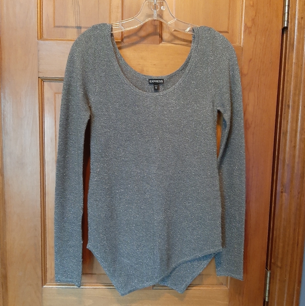 Express Sparkly Long Sleeve Top - Size XS